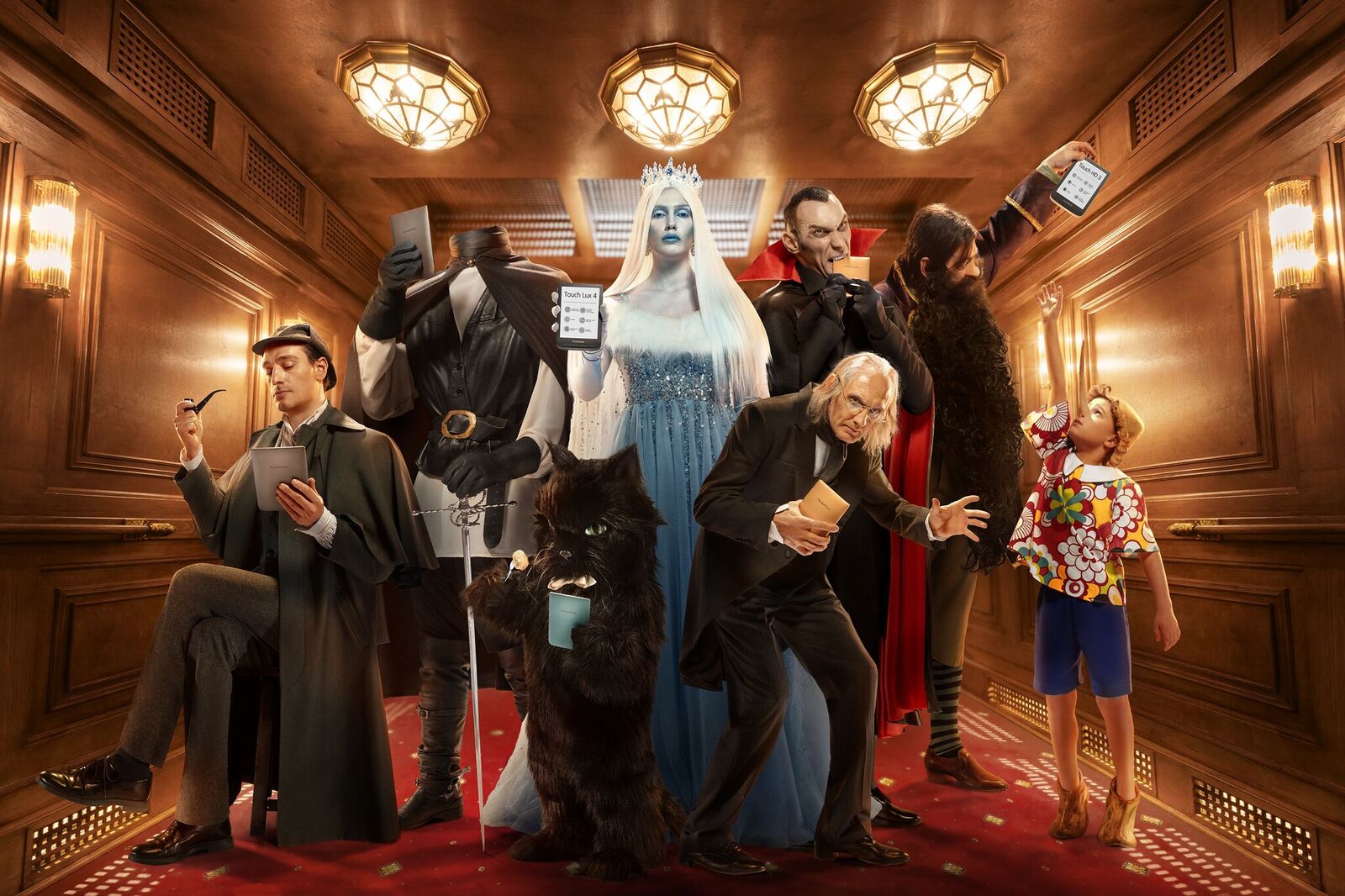 In one elevator with Sherlock and Dracula: new 360o commercial by PocketBook